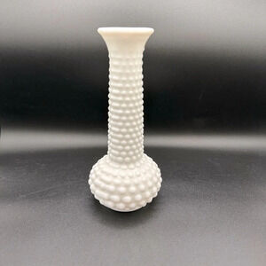Vintage Milk Glass Hobnail Bud Vase EO Brody Co 2000 Collectible